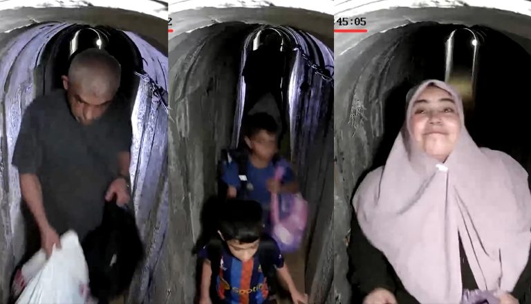Hamas chief Yahya Sinwar was hiding in tunnels for a year, IDF releases footage showing him entering tunnel with family and belongings hours before 7 October massacre