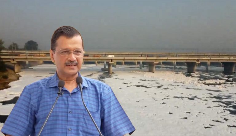 9 years after Arvind Kejriwal promised to clean Yamuna, the holy river once again full of toxic foam in Delhi