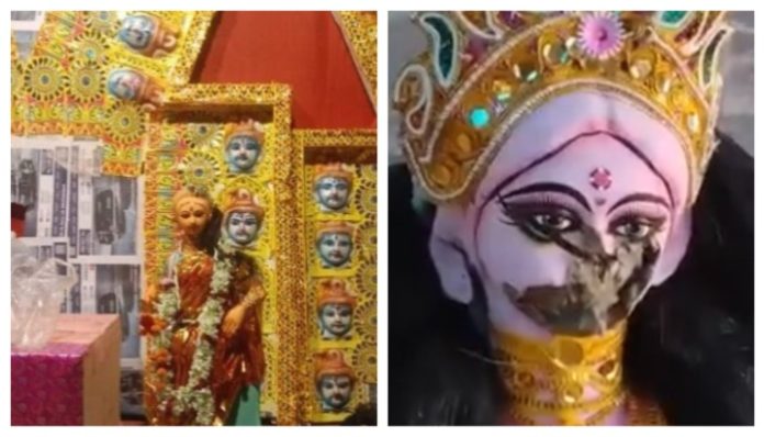 Goddess Lakshmi idol vandalised in West Bengal