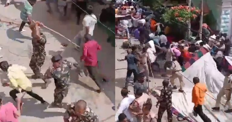 Police carry out lathi charge against Hindus protesting against vandalism of Muthyalamma temple in Secunderabad, several injured