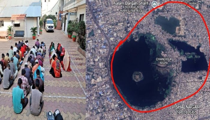 Gujarat: Police detain over 50 Bangladeshis, living in Ahmedabad with Hindu names, had built encroachments on water body after dumping waste