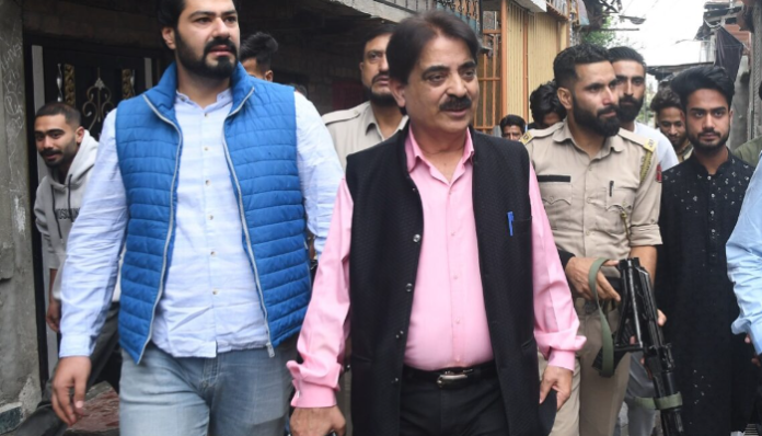 Ashok Bhat during his campaign during assembly polls.