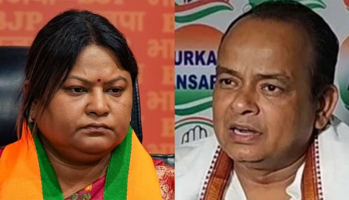 BJP protests against Congress MLA Irfan Ansari's remark on Sita Soren