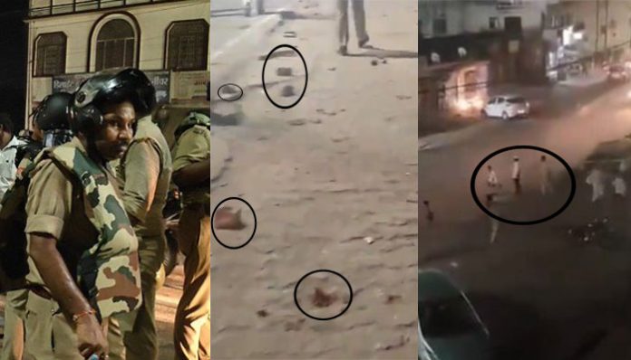 Stone pelting on police personnel in Bulandshahr during protests against Mahant Narsinghanand Saraswati