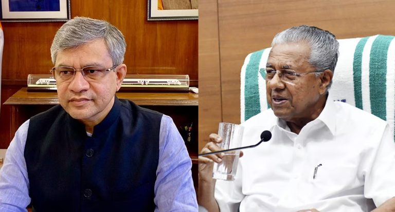 Railway minister writes to Kerala CM saying projects worth ₹12,350 crore are stalled in the state due to land acquisition delays