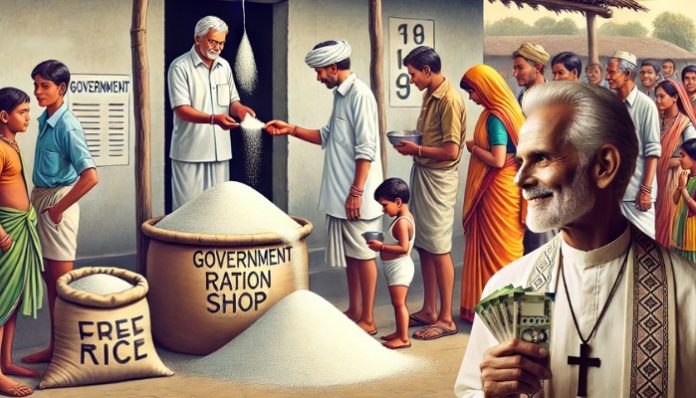 Christian missionaries in Chhattisgarh accused of exploiting government rice schemes for illegal conversions, generating significant revenue through the 
