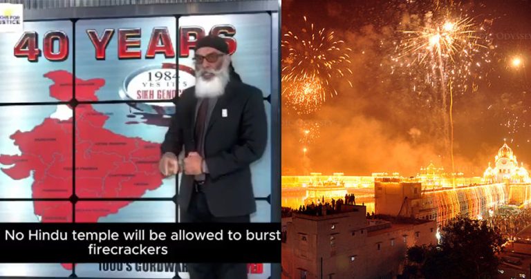 US-supported Khalistani terrorist Gurpatwant Singh Pannun threatens to attack Hindu temples if Diwali is celebrated with firecrackers