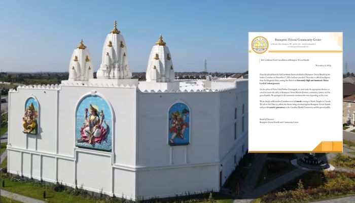 brampton triveni mandir peel police
