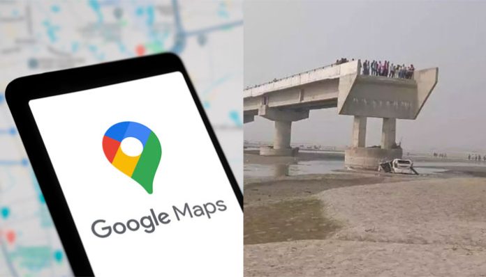 The incomplete bridge over the Ramganga River in Bareilly, where three lives were lost due to Google Maps misdirection.