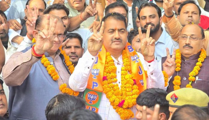 Ramveer Singh Thakur of BJP won Muslim-majority Kundarki in UP