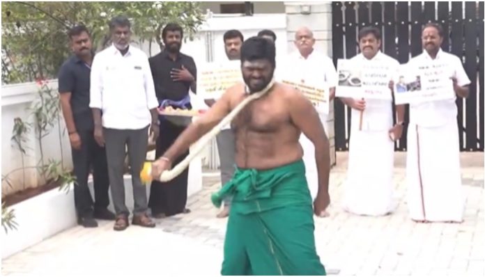 BJP's K Annamalai whips himself, pledges to observe 48-day fast in protest against Anna University rape case