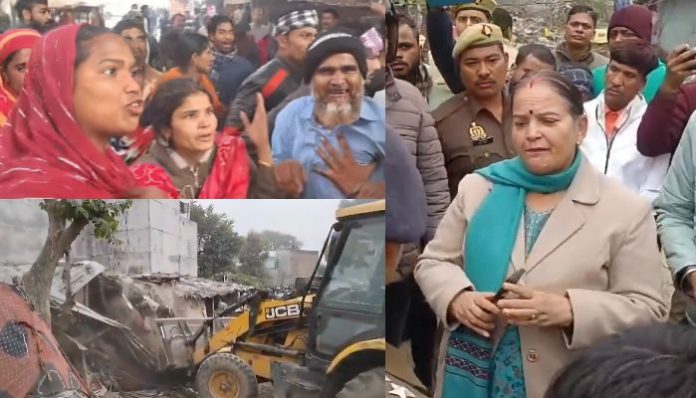 Illegal shanties removed after Bangladeshis attacked municipal staff members in Lucknow