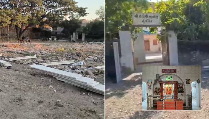 Gujarat: Hanif, Suleman, Ghafar, Abbas and Omar encroached govt land to block road to Santoshi Mata temple for 50 years in Khambalia, police takes action