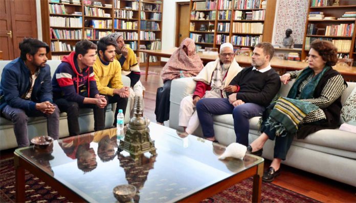 Congress leaders Rahul Gandhi and Priyanka Gandhi met the families of rioters who died in friendly fire in Sambhal Violence