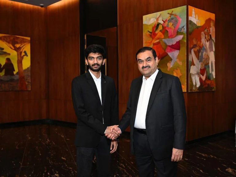 Adani Group Chairman Gautam Adani meets the youngest Chess World Champion D Gukesh, says prodigies like him are inspiring a new generation
