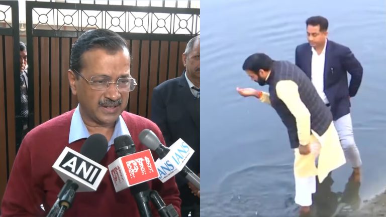 Arvind Kejriwal spreads fake news to reiterate his ‘Poisoned Yamuna’ allegation, posts doctored video of Haryana CM drinking Yamuna water