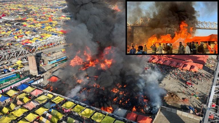 Mahakumbh: Fire at Mela tent city engulfs 18 tents, quickly brought under control, no casualties reported