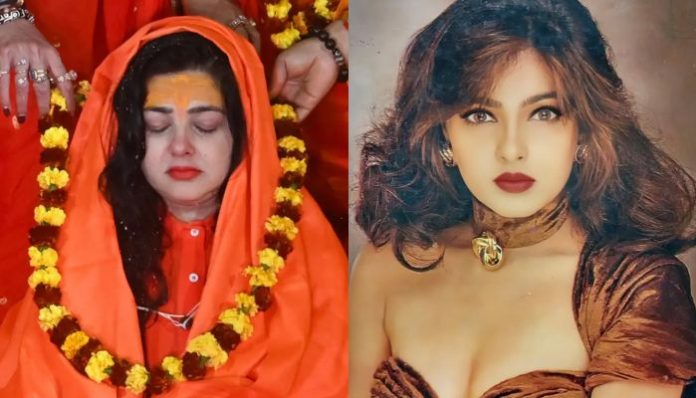 Mamta Kulkarni anointed as Mahamandaleshwar by Kinnar Akhada at Sangam Ghat