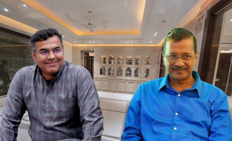 Delhi BJP leader Parvesh Verma says “Sheesh Mahal” should be declared a tourist spot so that people can see the reality of “mahathug” Arvind Kejriwal