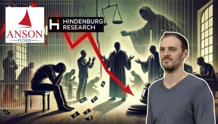 Nate Anderson, founder of Hindenburg Research, accused of colluding with hedge funds like Canada's Anson Funds.