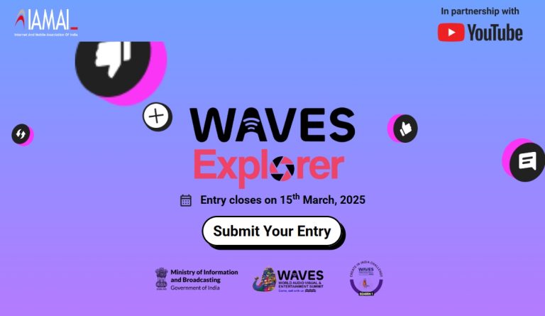 I&B Ministry launches WAVES Explorer Challenge for creators and storytellers to showcase their vision of India through YouTube Shorts