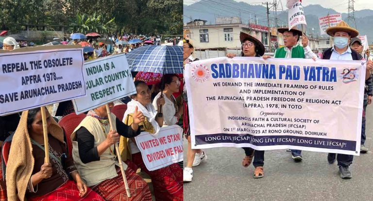 Christian group use China threat to oppose anti-conversion law in Arunachal Pradesh, indigenous faiths group demands immediate implementation