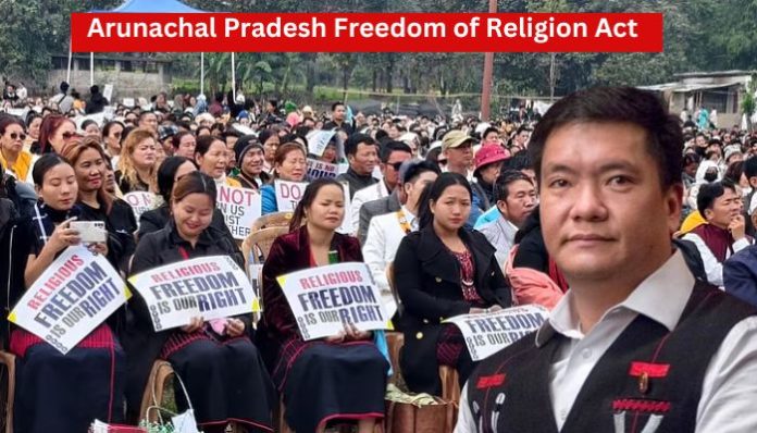 Christian evangelist groups in Arunachal Pradesh are opposing an anti-conversion law, meant to protect indigenous people: Read about the law and the Gauhati HC order