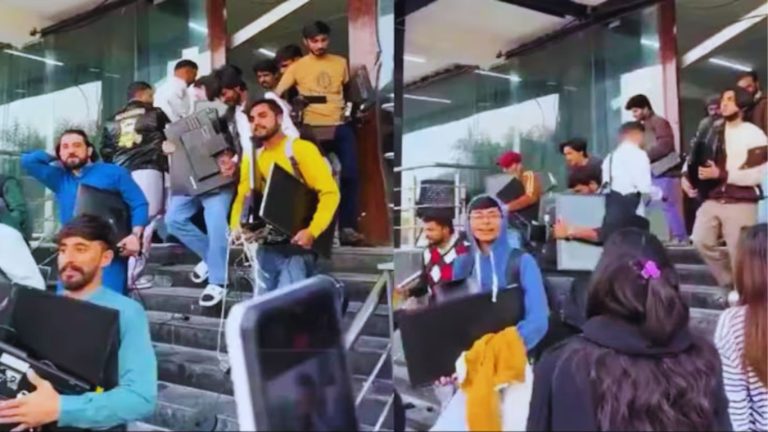 Pakistan: Locals loot laptops, desktops and other gadgets from a Chinese call centre in Islamabad during a raid, video goes viral