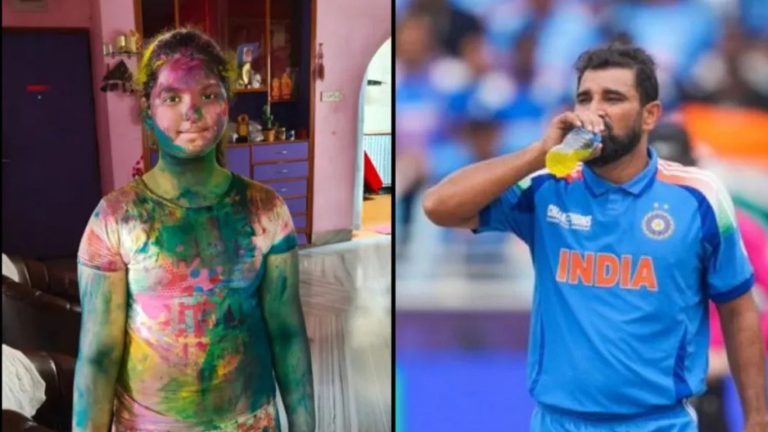 Islamists attack Mohammad Shami’s daughter for playing Holi, had earlier attacked the cricketer for drinking energy drink during Ramzaan
