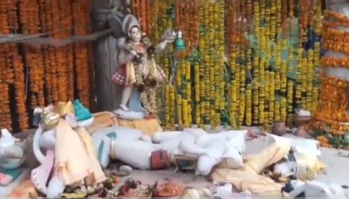 Extremists vandalise idol of Hindu deities in Nandigram, attack on Hindus continue unabated