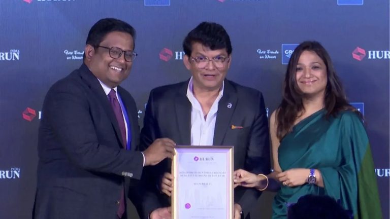 Adani Realty honoured with prestigious Grohe Hurun India Visionary Real Estate Brand of the Year Award at the Real Estate Leaders’ Conclave in Delhi