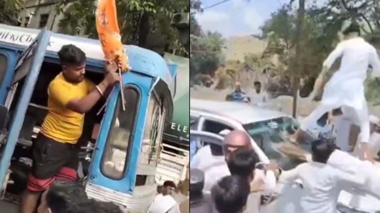 Protests against Waqf Amendment Bill turn violent in West Bengal after Mamata’s call, vehicles vandalised and saffron flags removed