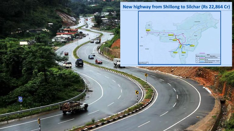 Union Cabinet approves 166.80 km Greenfield High-Speed Corridor on Shillong – Silchar route with a capital cost of ₹22,864 crore