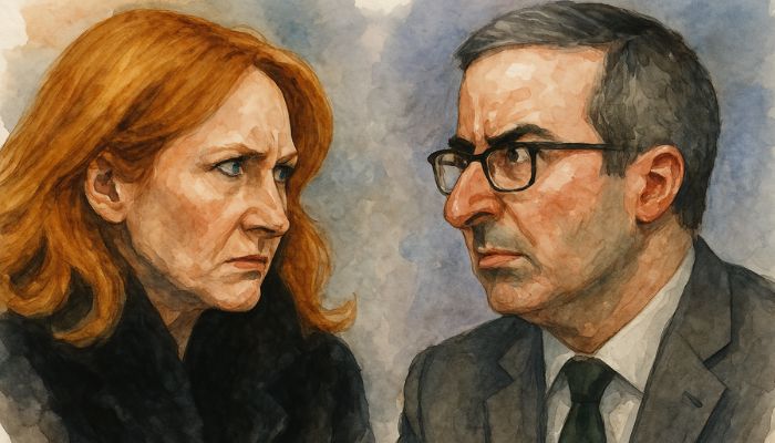 ‘Last week tonight’ host John Oliver defends biological males competing in female sporting events, JK Rowling tells him to “Read the f***ing room”