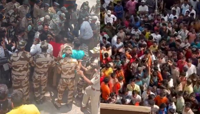 Tension flared in Wadala during Ram Navami procession as police detained 30 Ram bhakts. After protests and negotiations, the Ram Navami procession was allowed to continue.