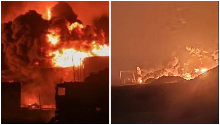 Yemen’s Hodeidah Port explodes in flames as Israel bombs in response to Tel Aviv airport attack by Houthis