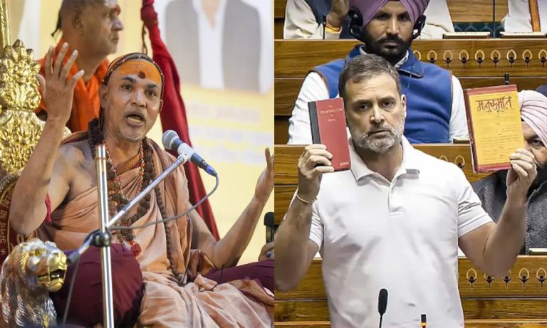 Shankaracharya Avimukteshwaranand Saraswati ‘expels’ Rahul Gandhi from Hinduism over ‘Manusmriti protects rapists’ comments, says he should be banned from temples