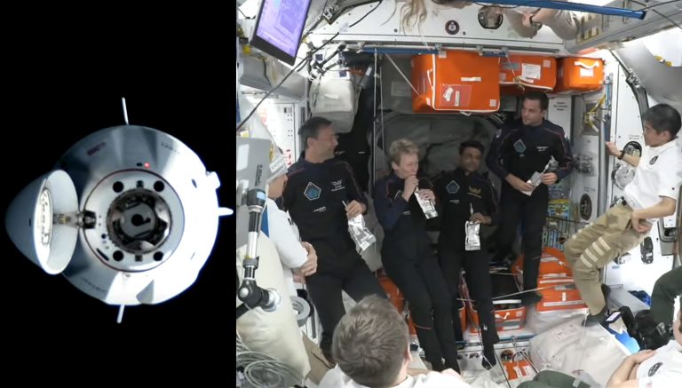 SpaceX Dragon spacecraft piloted by Group Captain Shubhanshu Shukla docks with International space station, Axiom Mission-4 crew members enter the ISS
