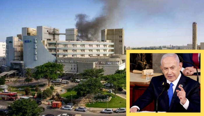 At the hospital struck by Iranian missiles, Israeli PM Netanyahu says he has also suffered personal loss during the conflict, as he had to postpone his son’s wedding