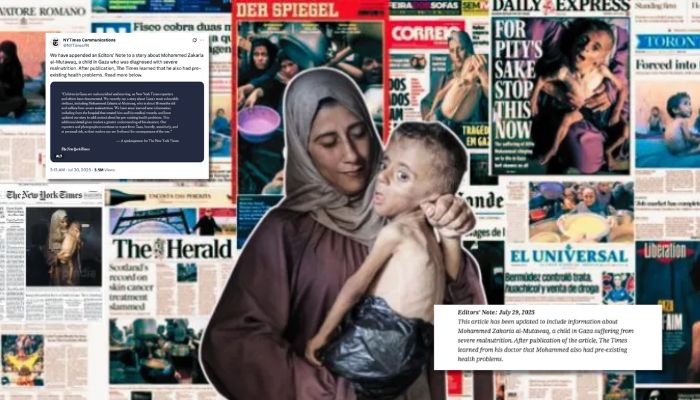 New York Times finally admits their image of ‘starving child in Gaza’ was fake, in a deceptive, whitewashed post