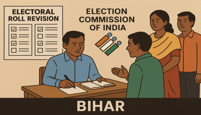 The Election Commission is undertaking a Special Intensive Revision (SIR) exercise in Bihar.