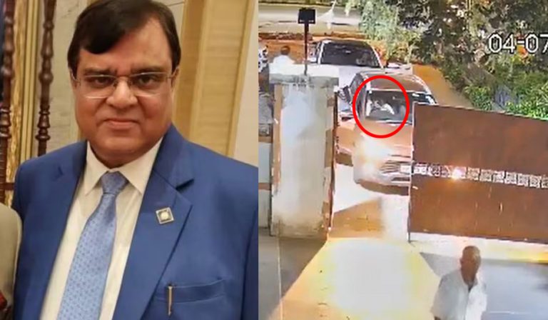 BJP leader Gopal Khemka shot dead outside his residence in Patna, CCTV footage shows killer fleeing on scooter after shooting him in his car