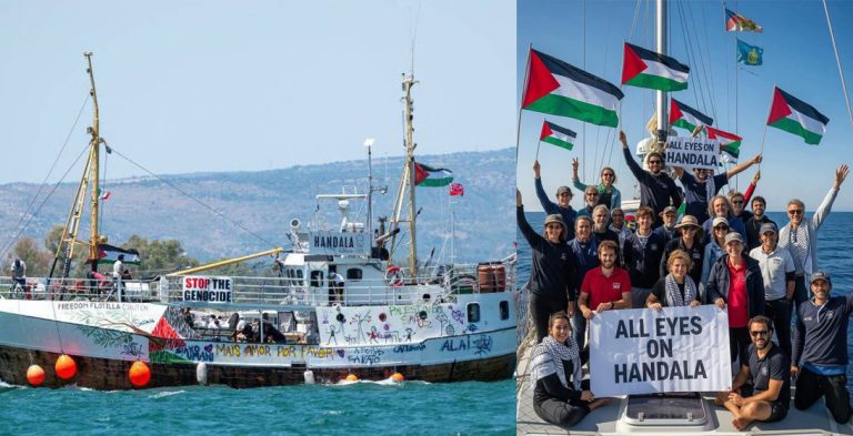 Israeli navy intercepts Freedom Flotilla Coalition’s vessel Handala before reaching Gaza, 21 people detained for breaching blockade