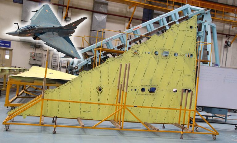 Hindustan Aeronautics Limited receives first set of wing assemblies for Light Combat Aircraft Mk1A made by Larsen and Toubro