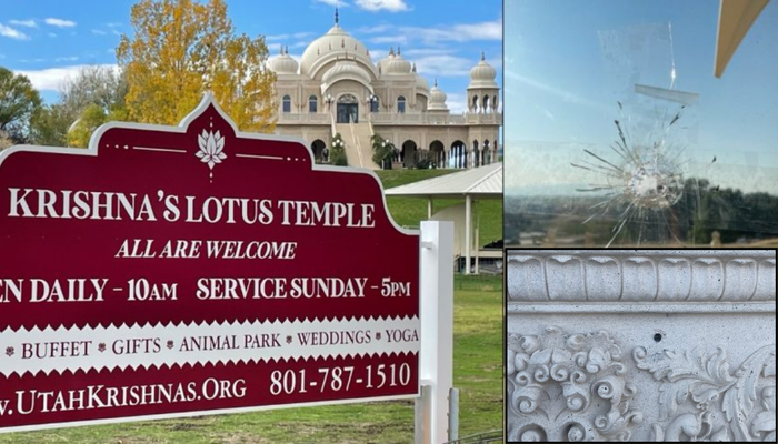 US: In yet another incident of hate crime against Hindus in North America, shots fired at ISKCON temple in Utah with devotees inside
