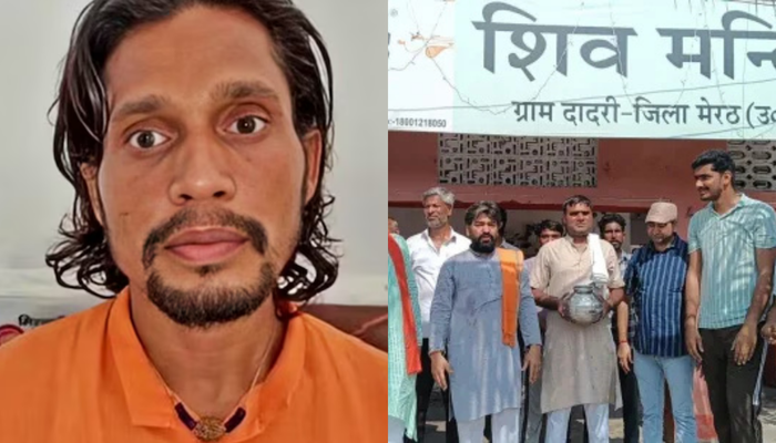 Meerut: Members of Hindu organisation perform purification ritual at Shiv Mandir where Muslim man Qasim was fraudulently living as a Hindu priest