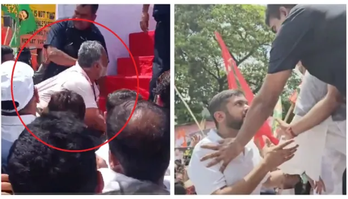 Pappu Yadav and Kanhaiya Kumar humiliated at opposition rally in Bihar, not allowed on protest vehicle with Rahul Gandhi and Tejashwi Yadav, pushed back