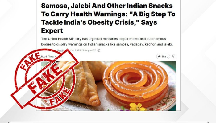 Fake claim: PIB calls out false media reports that union health ministry is set to issue health warning for samosa and jalebi like they do for cigarettes