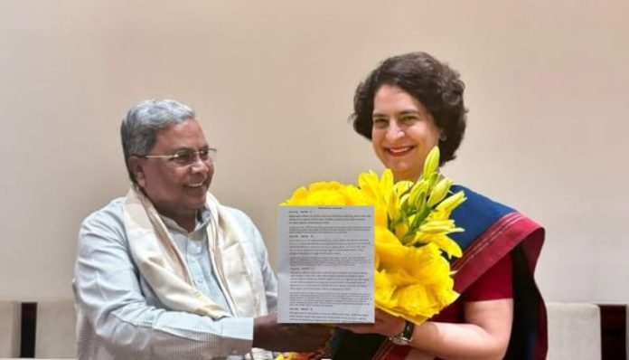 Karnataka govt grants Rs 10 crore for Priyanka Gandhi’s parliamentary seat Wayanad