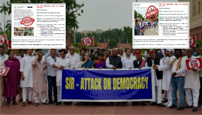 BLAs, ground level workers of RJD, Congress working in Bihar SIR contradict what the party leaders are claiming in Delhi, ECI fact-checks Opposition lies on SIR